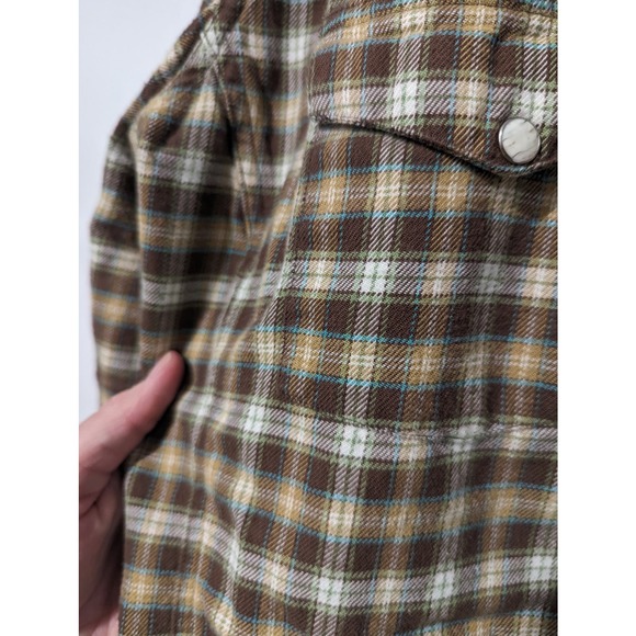 Carhartt Women's Pearl Snap Plaid Button Down Shirt - Picture 5 of 6